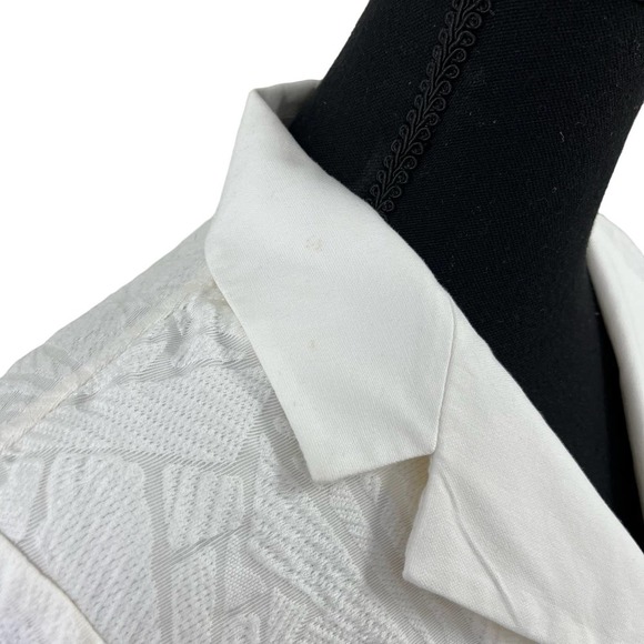 Lafayette 148 New York White Textured Jacket Medium - Picture 3 of 6